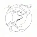 tide and time waits for none tattoo design idea