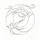 tide and time waits for none tattoo design idea