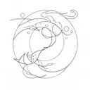 tide and time waits for none tattoo design idea