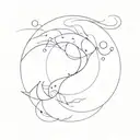 tide and time waits for none tattoo design idea
