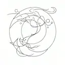 tide and time waits for none tattoo design idea