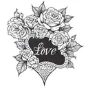 love lives forever tattoo design idea