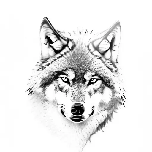 Wolf with armour tattoo design idea