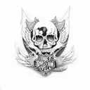 harley davidson motorcycle tattoo design idea