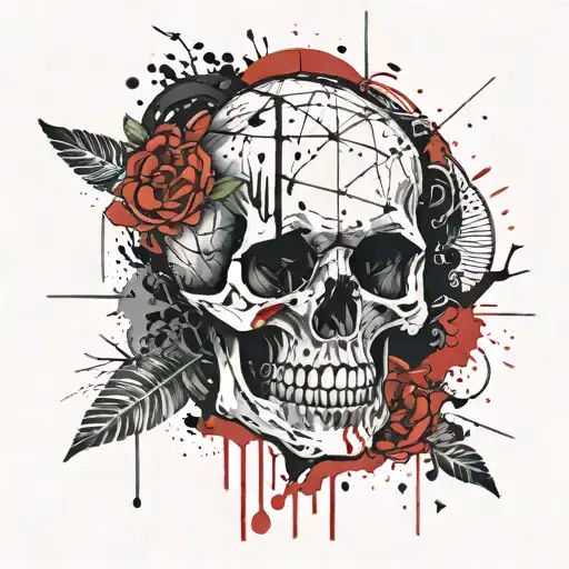 Memento mori memento vivere tattoo design idea