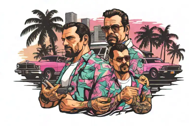 gta vice city tattoo design idea