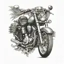 harley davidson and ac dc  tattoo design idea