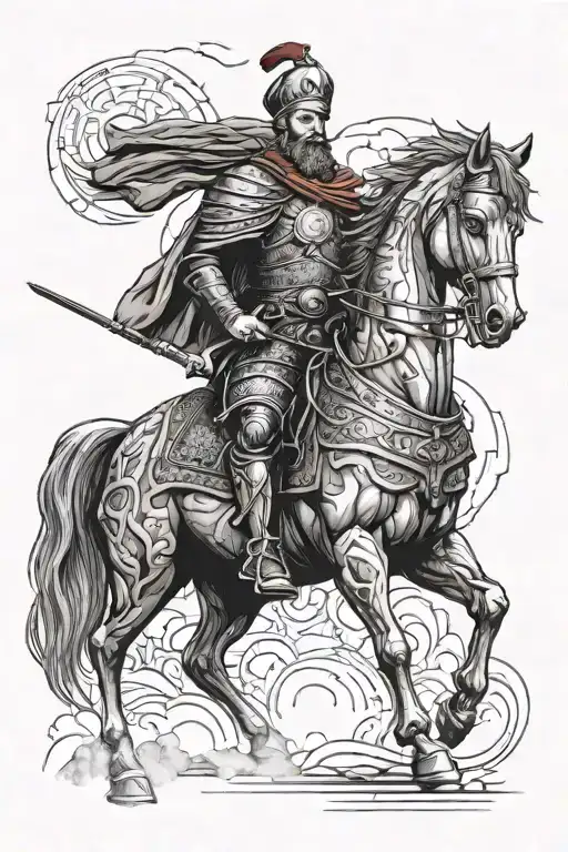 skanderbeg the great albanian hero. I also like nirvana and slipknot. tattoo design idea