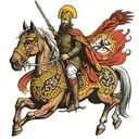 albanian skanderbeg on his horse tattoo design idea