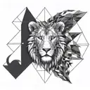 Leo and Virgo tattoo design idea