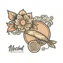 pressed penny  tattoo design idea