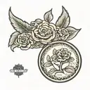 pressed penny  tattoo design idea