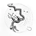 fishing hook tattoo design idea