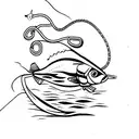 fishing hook tattoo design idea