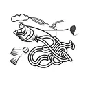 fishing hook tattoo design idea