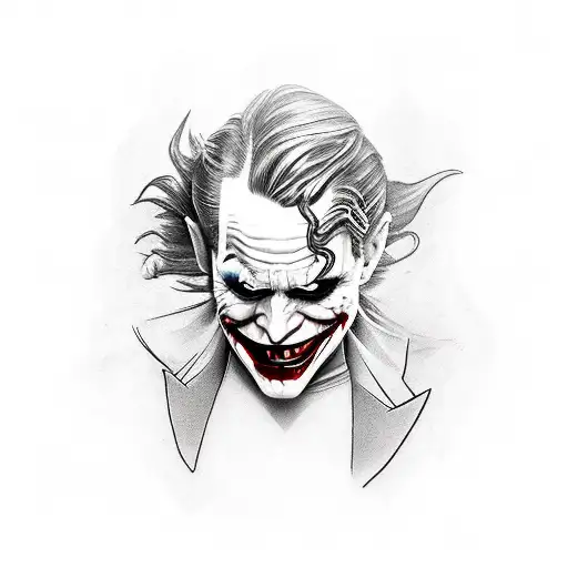 joker and harley quinn tattoo design idea