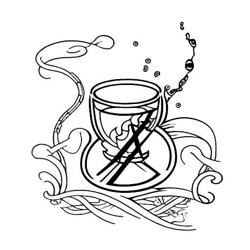 glass of whisky  tattoo design idea