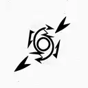 lemniscate with thunderbolt tattoo design idea