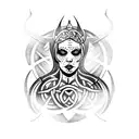 celtic banshee tattoo design idea