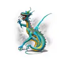 crawling dragon tattoo design idea