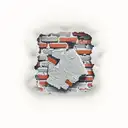 A brick wall with incomplete bricks and the phrase bricks by bricks tattoo design idea