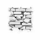 A brick wall with incomplete bricks and the phrase bricks by bricks tattoo design idea