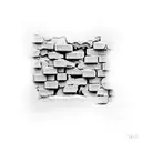 A brick wall with incomplete bricks and the phrase bricks by bricks tattoo design idea