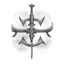 Sword with coffin tattoo design idea