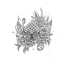 Coffin tattoo design idea