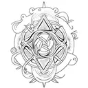 Sleeve tattoo. Based off of the 4 elements fire wind water earth going into birth flowers and the a mother deer and 3 ba tattoo design idea