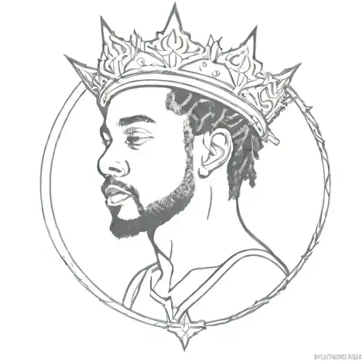 Kendrick lamar crown of thornes wrapped round tattoo design idea