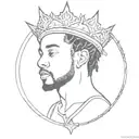 Kendrick lamar crown of thornes wrapped round tattoo design idea