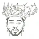 Kendrick lamar crown of thornes wrapped round tattoo design idea