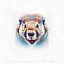 groundhog on ice cube tattoo design idea