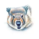 groundhog on ice cube tattoo design idea
