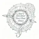 A sketch-style design of Kurt Cobain's famous quote 'It's better to burn out than to fade away' tattoo design idea