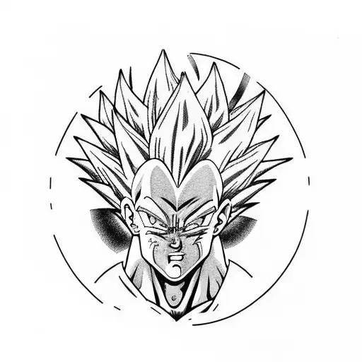 vegeta tattoo design idea