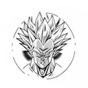 vegeta tattoo design idea