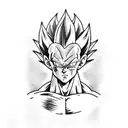 vegeta tattoo design idea
