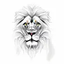 lion reflected in water tattoo design idea
