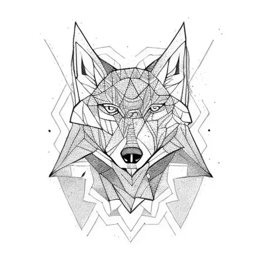 danger wolf tattoo design idea