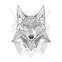 danger wolf tattoo design idea