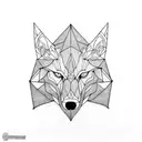 danger wolf tattoo design idea