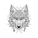 danger wolf tattoo design idea