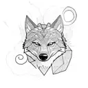 danger wolf tattoo design idea
