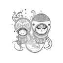 russian doll tattoo design idea