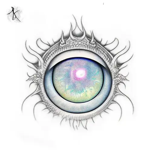 dragon eye tattoo design idea