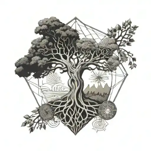 Yggdrasil tattoo design idea