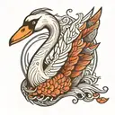 Swan tattoo design idea