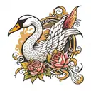 Swan tattoo design idea